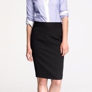 J. Crew No. 2 Pencil Skirt in Black Wool Sz 2